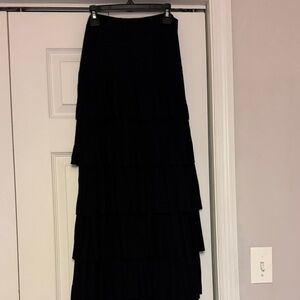 Dainty Jewells Black Maxi Tiered Skirt